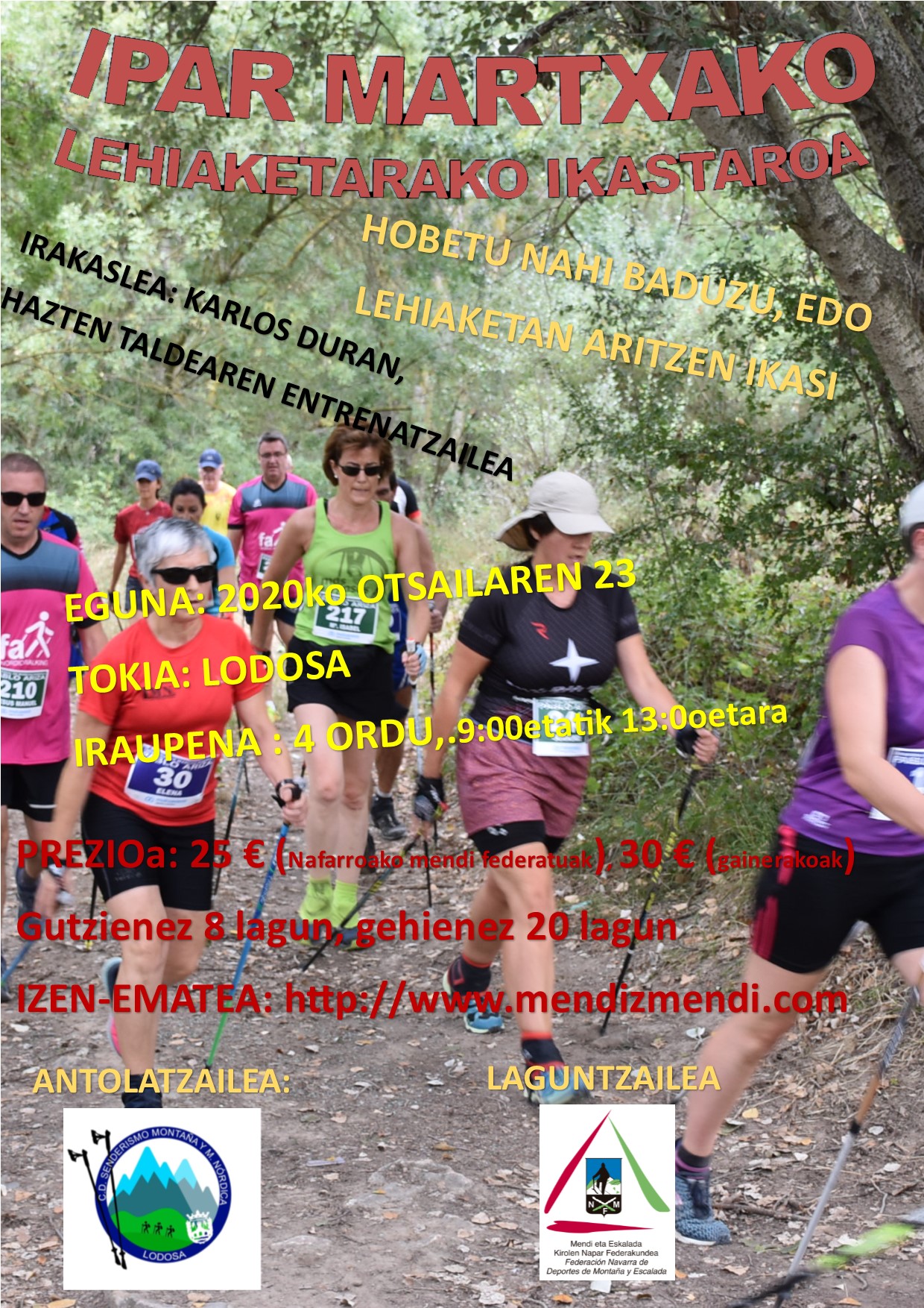 TALLER DE COMPETICION DE MARCHA NORDICA EN LODOSA